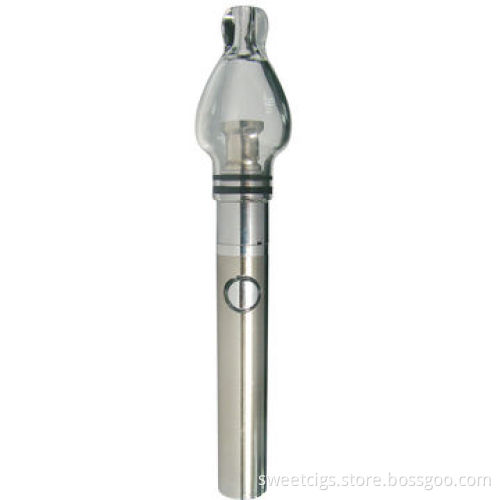 Glass globe dry herb vaporizer with evod battery